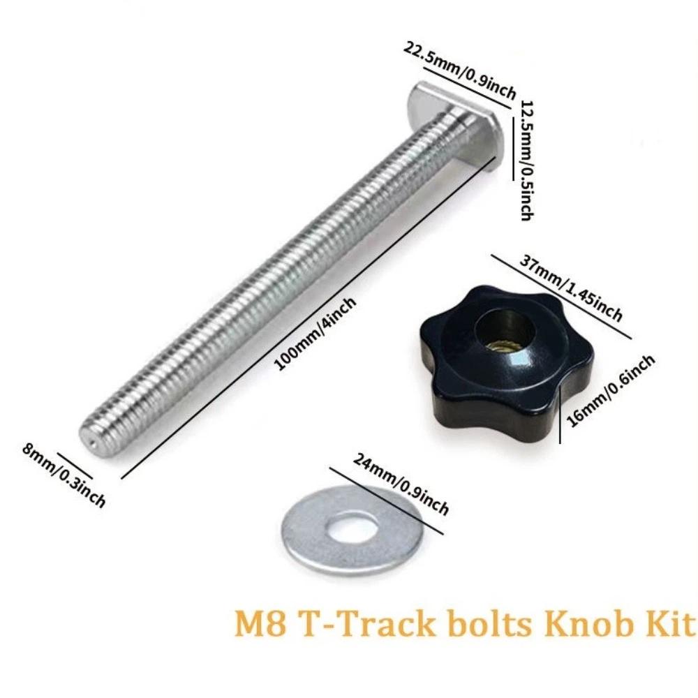Heavy Duty T Track Bolts Rust Resistant Track Bolt Knob Kit for Woodworking