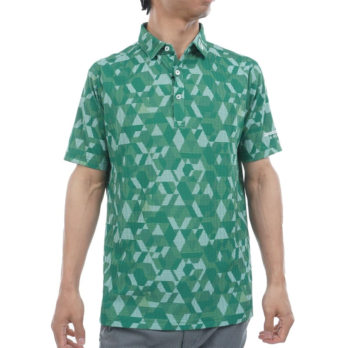 

Retro Short Sleeve Shirt EGM06A GR [Bridgestone Golf] Men s