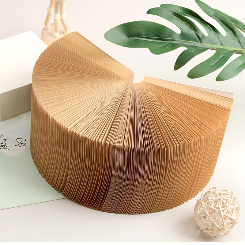 400 Yaprak Kraft Kağıdı Etiket Basit Düz Renk Not N Kez Yapıştır Kalınlaştırılmış Memo Yapışkan Not Kırtasiye Ofis Aksesuarları LS