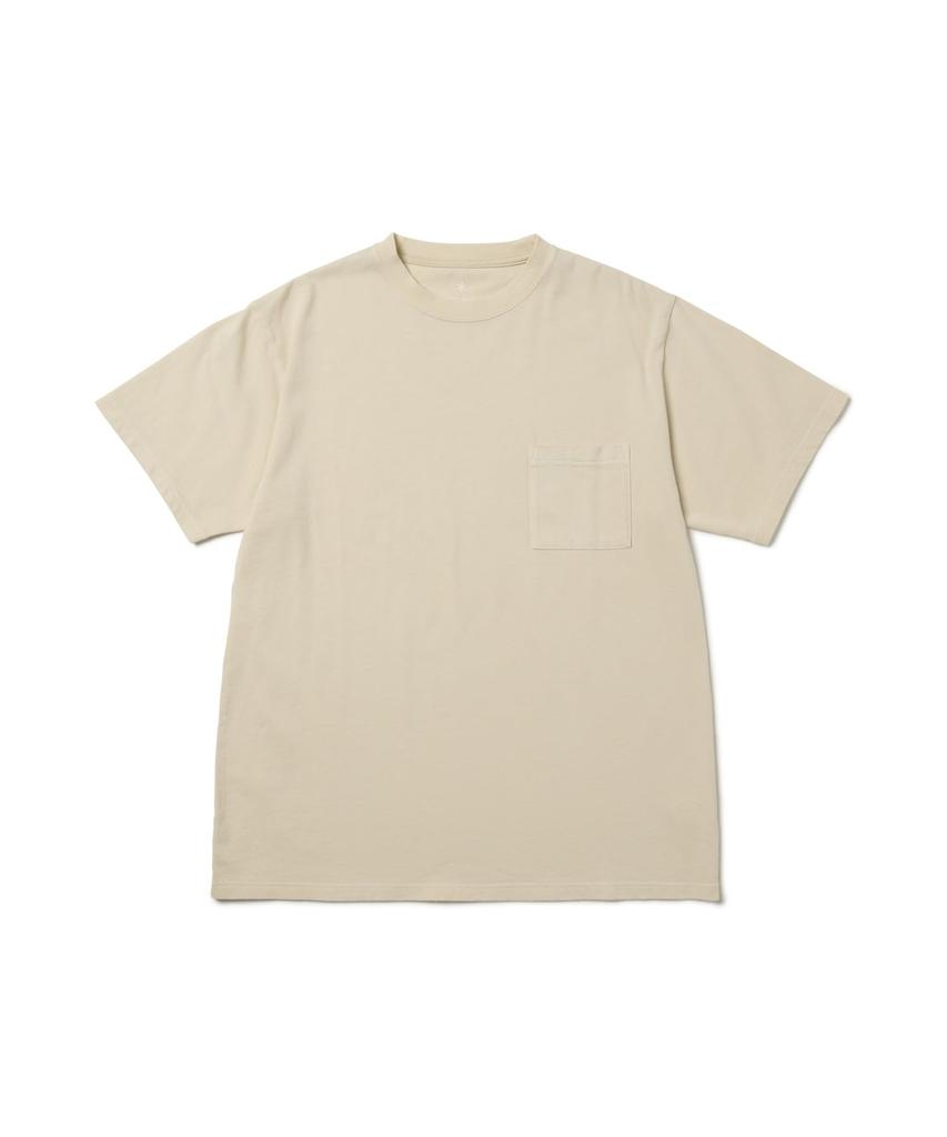 Snow Peak Garment Dyed Short and XL T-Shirt TS-25AU011, Sleeve, Men's Women's, IVORY,