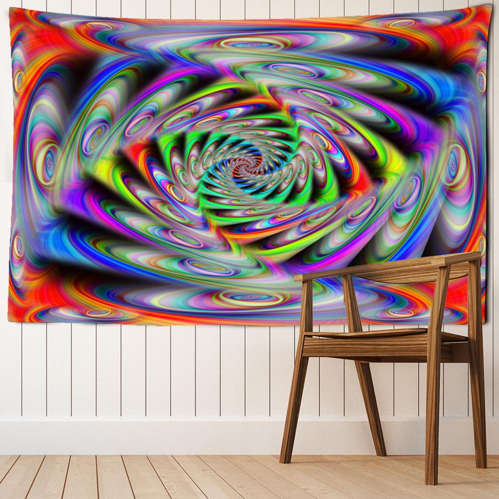 Психоделический водоворот гобелен настенный богемный хиппи абстрактный научная фантастика — фото 9