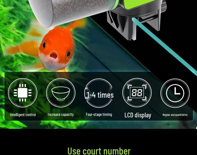 Smart Aquarium Fish Feeder with Timer - Large Capacity for Goldfish