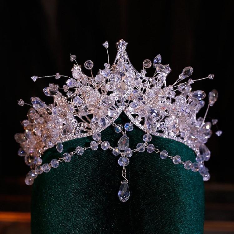 Portable Pageant Queen Crystals Tiaras Elegant Headband Crowns Hair Accessory for Women in Costume Performances