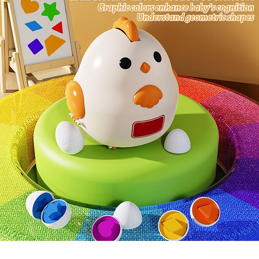 Puzzle pentru copii, formă de pui, potrivire a culorilor, coordonare mână-ochi, antrenament, educație timpurie, jucărie inteligentă