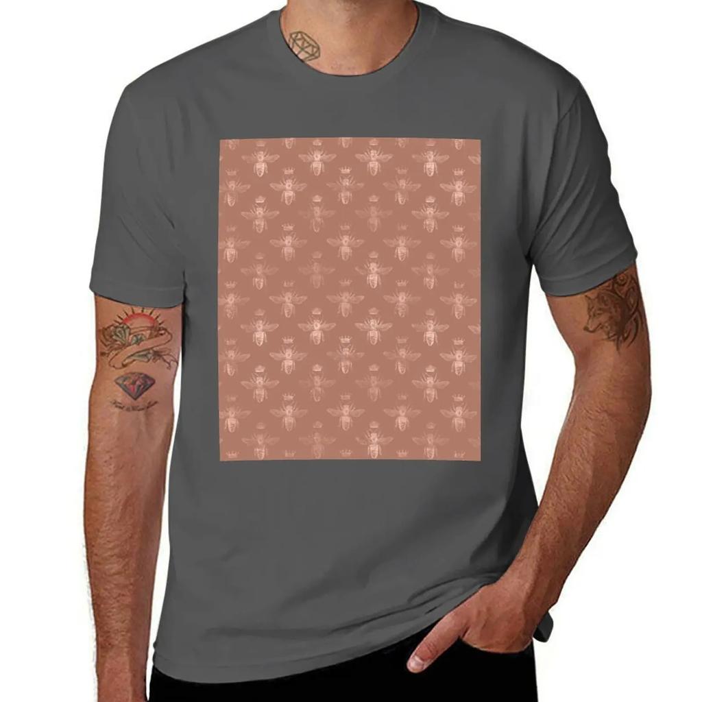 Rose Gold Queen Bees T-Shirt man clothes vintage clothes quick drying mens t shirts top quality