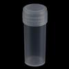 100Pcs 5Ml Plastic Test Tubes Screw Cap Bottles For School Chemistry Supplies
