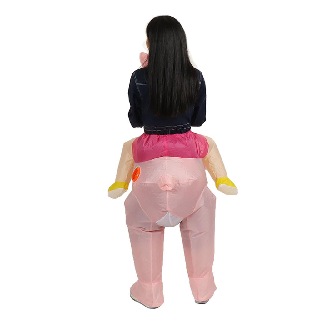 Easter Bunny Inflatable Costume Cute Festive Blow Up Riding Rabbit for Boys Girls Birthday Gifts 80‑120cm/31.5‑47.2in