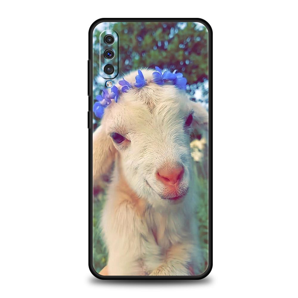 Cartoon Cute Goat Case For Samsung A56 A36 A26 A24 A16 A14 A12 A32 A50 A70 A20S A22 A30 A40 A34 A54 A42 A52 A04s A06 5G Cover Samsung A20e