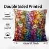 Stunning Colorful Floral Pillow Case Comfort Sofa Bed Silky Elegant Invisible Zipper Custom Decorative Cushion Cover