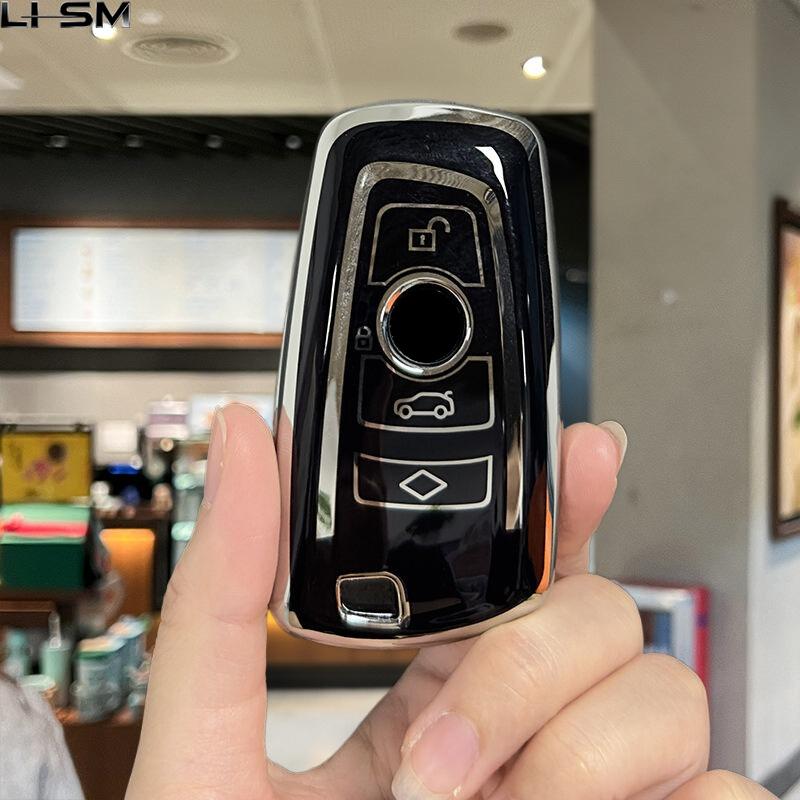 For Bmw I7 X7 G07 Lci Ix I20 X1 X3 X5 U11 5 7 Series G70 G09 Xm U06 G81 M3 Fashion Tpu Car Key Case Cover Protected Keychain Fob