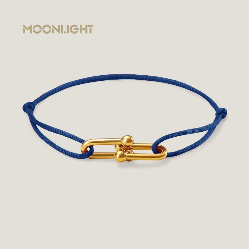 High Quality Classic Small U-Shape Charm Bracelets for Women Adjustable Silk Rope Bracelet Female Jewelry Gifts Wholesale