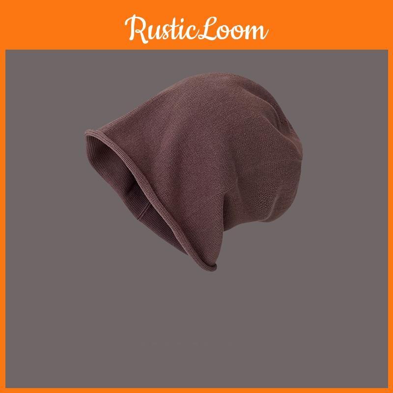 Versatile Hat Style Simple Solid Color Rolled Edge Warm Hatsbeanie Knitted