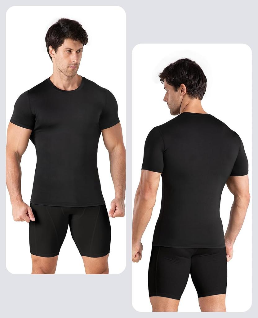 Men's Compression Shirts 1 Pack, Workout Gym Shirt Short Sleeve