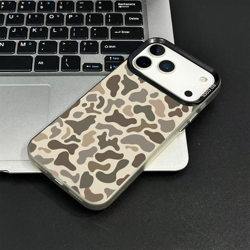Military Camo Pattern Protective Case For iPhone 17 16 17E 16E 15 14 13 12 11 Pro Max Shockproof