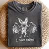 I Have Rabies Bat Shirt and kids tshirt, Funny Spooky Halloween Tee