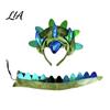Dinosaur Outfit for Family Triceratops Headband and Tail Set Adults Kids, DIY Three Halloween Party Costume Horn Dragon Accessories Dress Up Role
