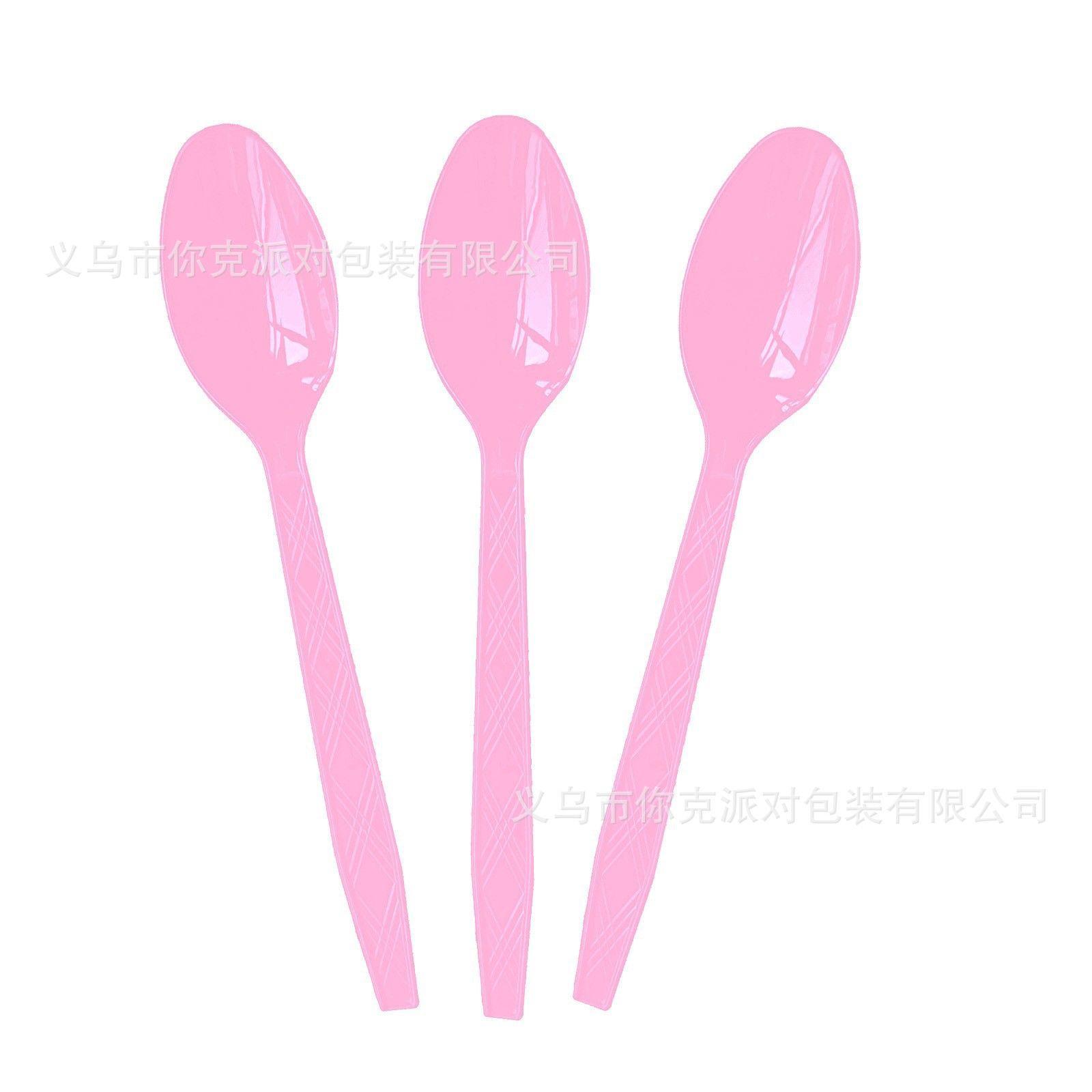

Pink Valentine s Day Love Heart Disposable Tableware Set Birthday Party Decor spoons/24
