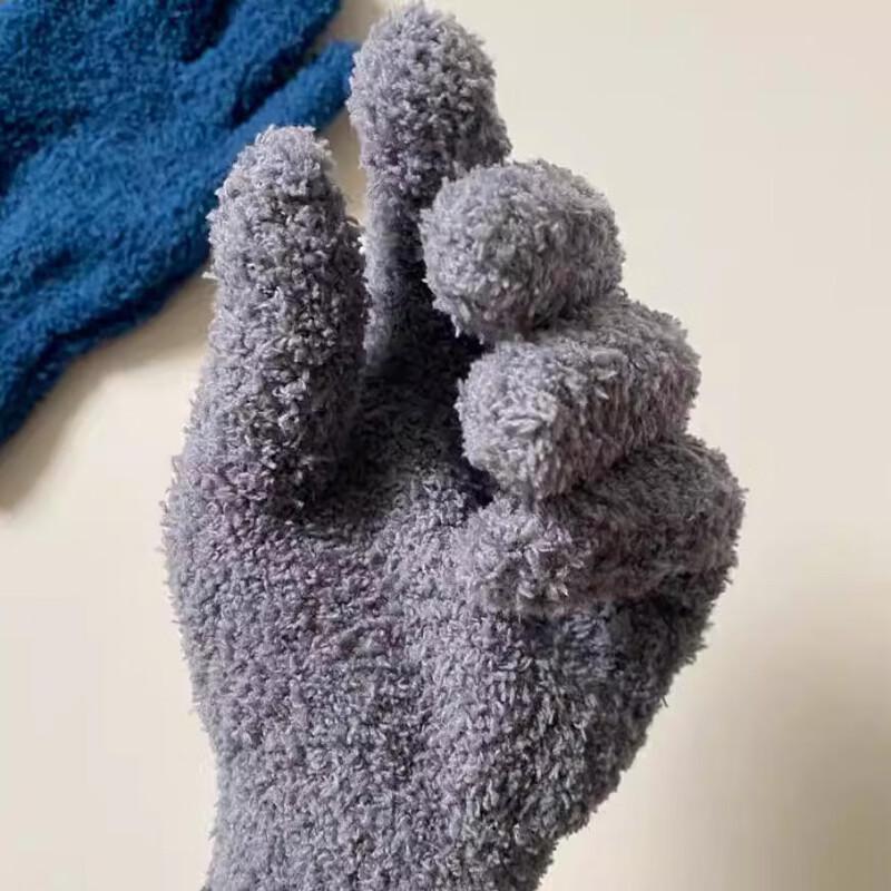 Xingelang Thickened Coral Fleece Cleaning Gloves