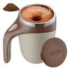Self Stirring Mug 304 Stainless Steel Automatic Magnetic Stirring Coffee Mug with Lid for Home Office Travel 380ML