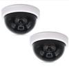 Fake Security Cameras 2-Pack, Punch-Free Wall Mount, White