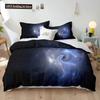 Starry Sky Polyester Duvet Cover Set King Size White Star Colourful Galaxy Starry Space Nebula Abstract Cosmos For Boy Girl Kids