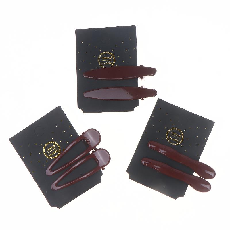 1Pairs New Year Festival Atmosphere Head Clip Wine Red Bow Bang Clip Duckbill Clip Sweet Retro High Quality Hair Accessories
