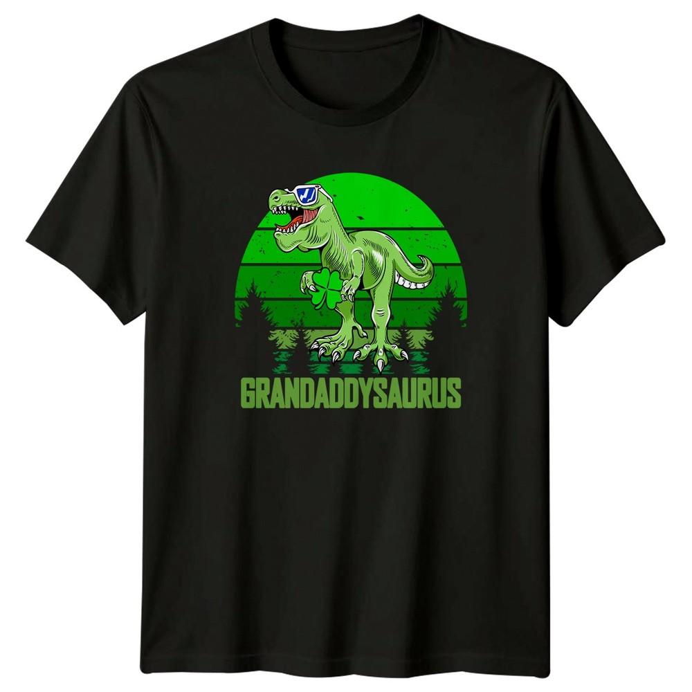 Grandaddysaurus Unisexs TShirt Shamrock Dinosaur St Patricks Day Gift For Him