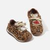 2025 Winter Leopard Print Velvet Baby Walker Shoes for Girls, Warm Casual Toddler Shoes, Sizes 3-6 Years
