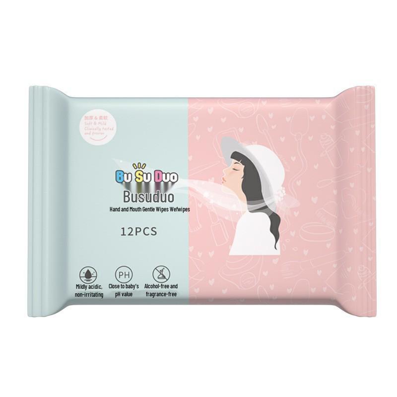 Portable Baby Hand & Mouth Wipes - Pure Water, Disposable Infant & Toddler Wet Wipes