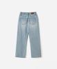 Poyueoaijeuonli Rion Side Panel Loose Denim (Light Blue)