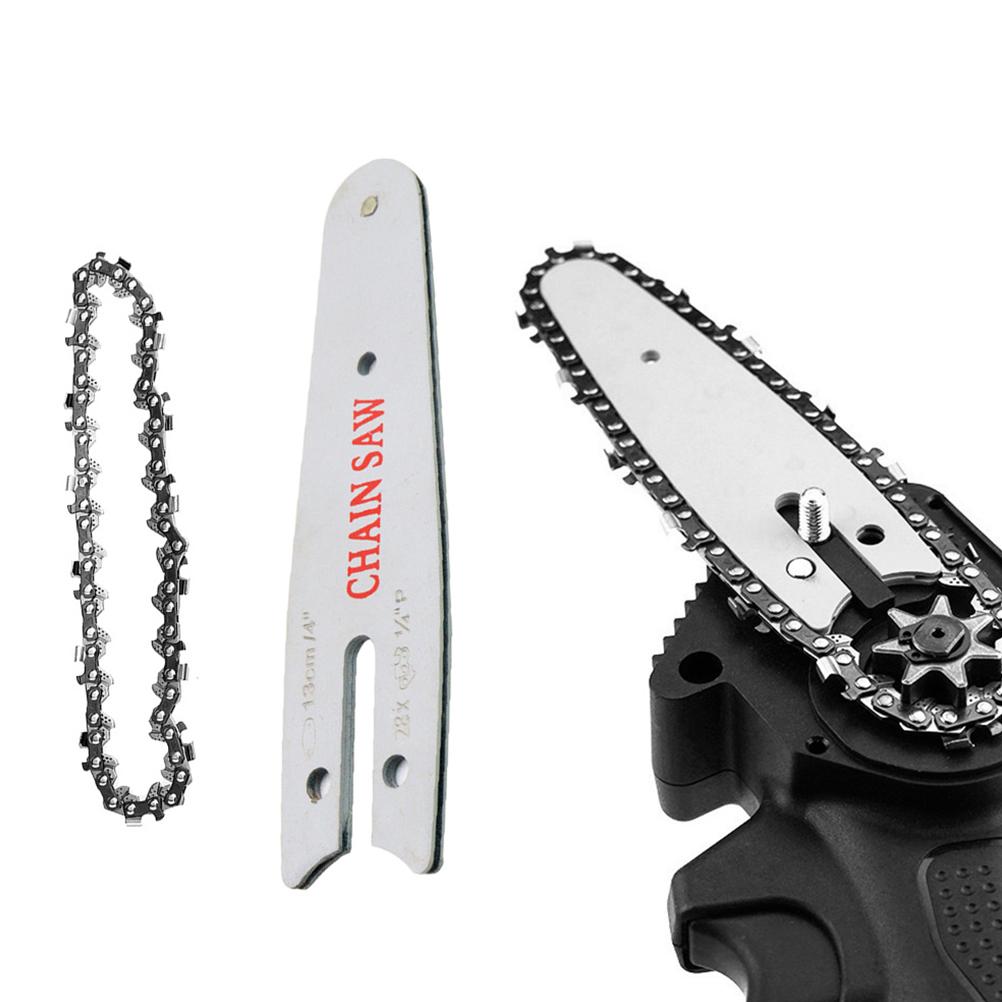 4 IN Mini Electric Chainsaw Set Electric Chain Saw Accessories Practical Electric Chain Saw Guide Plate