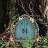Figuritas de puerta de gnomos de hadas en miniatura, elfo, hogar, Hada de madera, jardín, ventana, puerta, arte, decoración del hogar, accesorios de jardinería