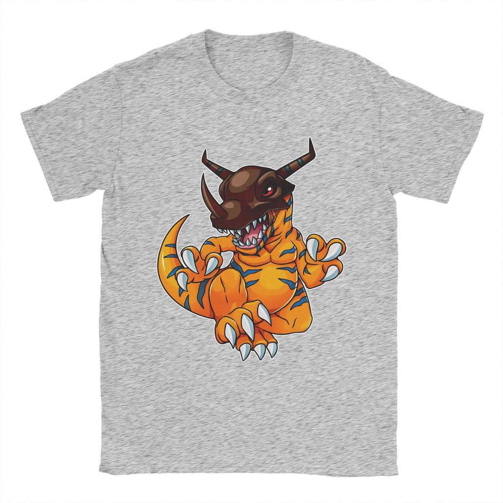 Digimon Greymon T-Shirts for Men Women Novelty 100% Cotton Tees O Neck Short Sleeve T Shirt Adult Clothing