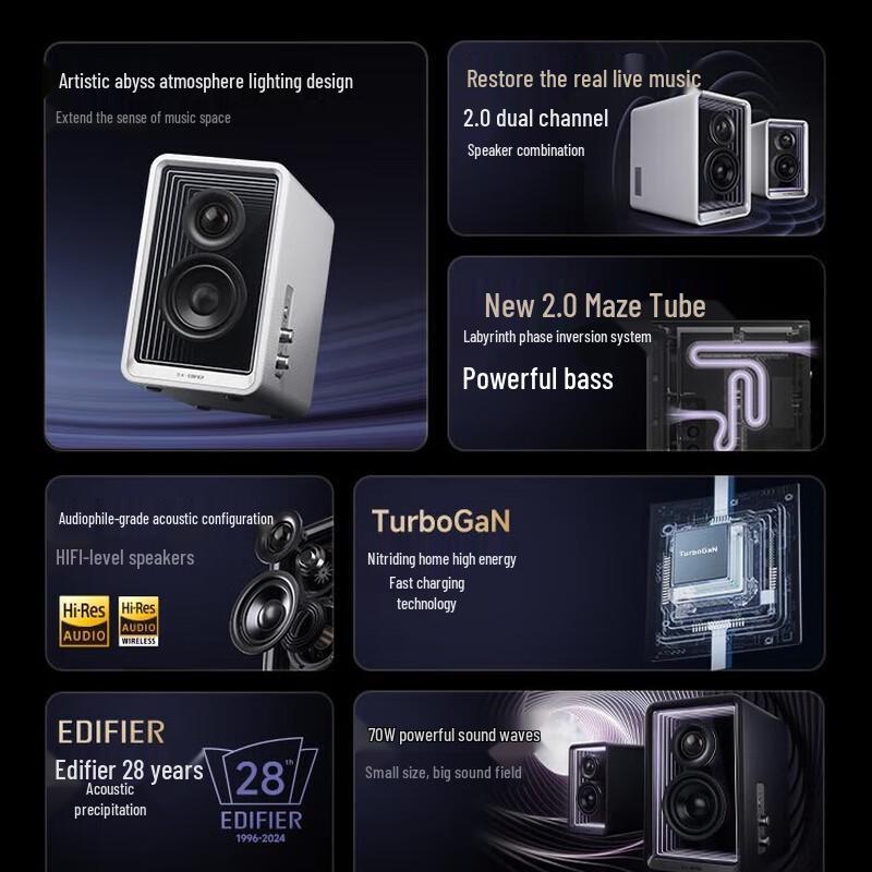 Edifier Halo 2.0 Bluetooth Desktop Monitor Speakers