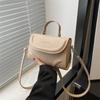 Fashion Small Square Bag Portable Small Square Bag Textured Pu Shoulder Bag Niche Versatile Messenger Bag Women'S Bag