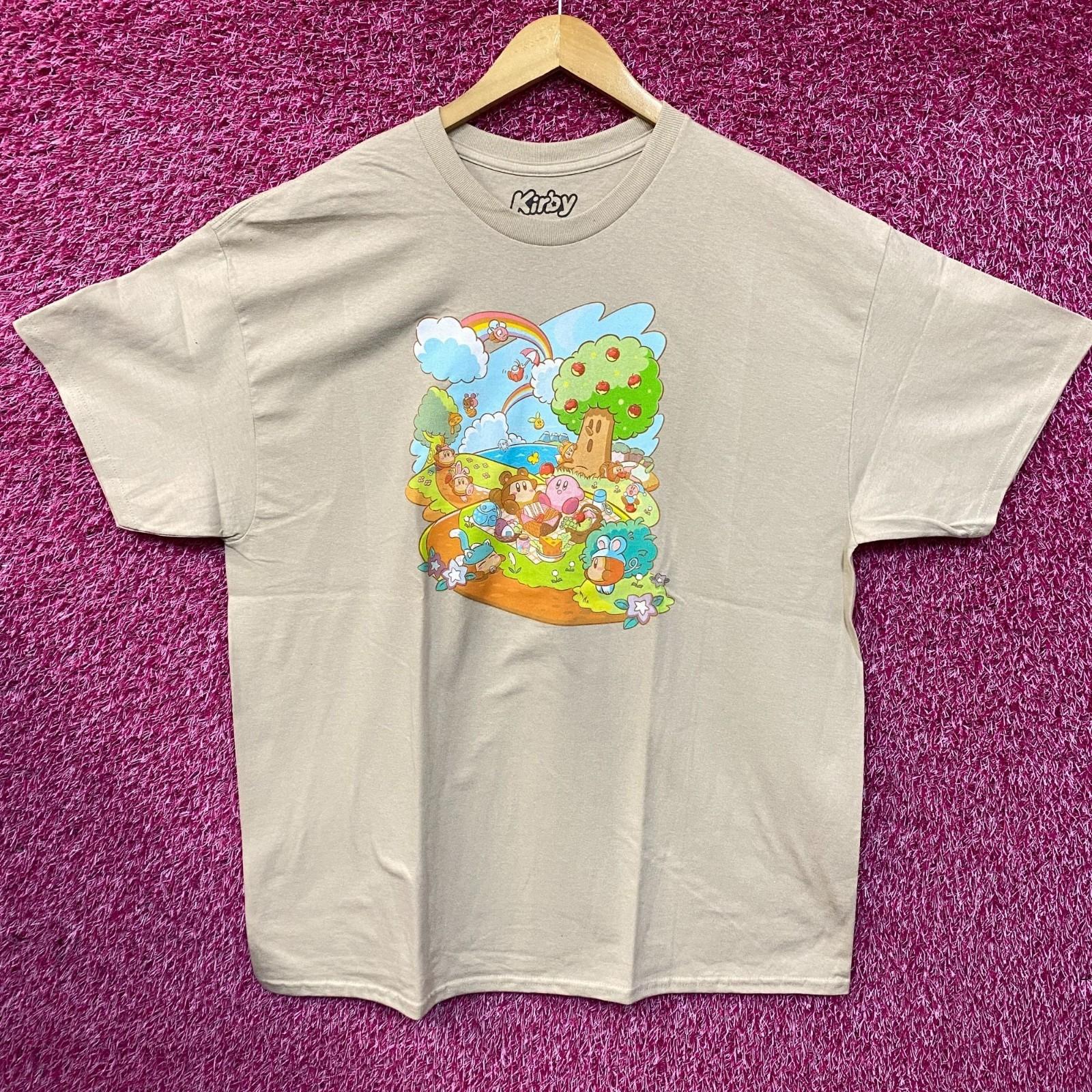 Kirby Pupupu Picnic Natural Ground Print T-Shirt S