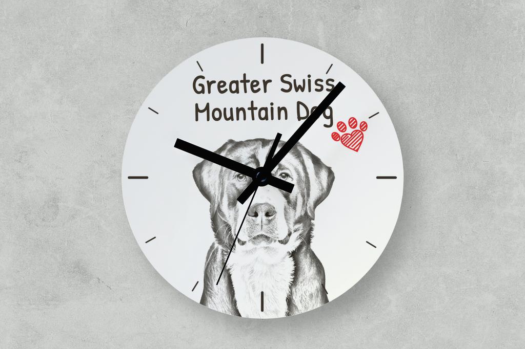 Great Swiss Mountain Dog – Wall clock with a dog, shelf clock with a print | Art-Dog