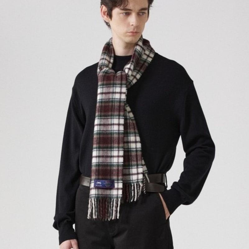 ABRAHAM MOON Merino Wool Muffler 25cm - Dress Macduff