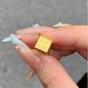 CNC Burst Flash Shaved Ice Square Pendant Clavicle Chain Women's Fashion Necklace