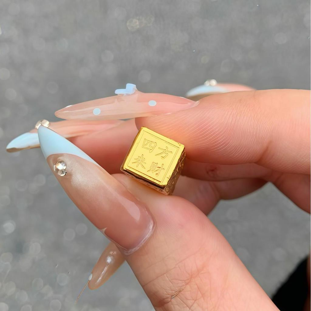 CNC Burst Flash Shaved Ice Square Pendant Clavicle Chain Women's Fashion Necklace