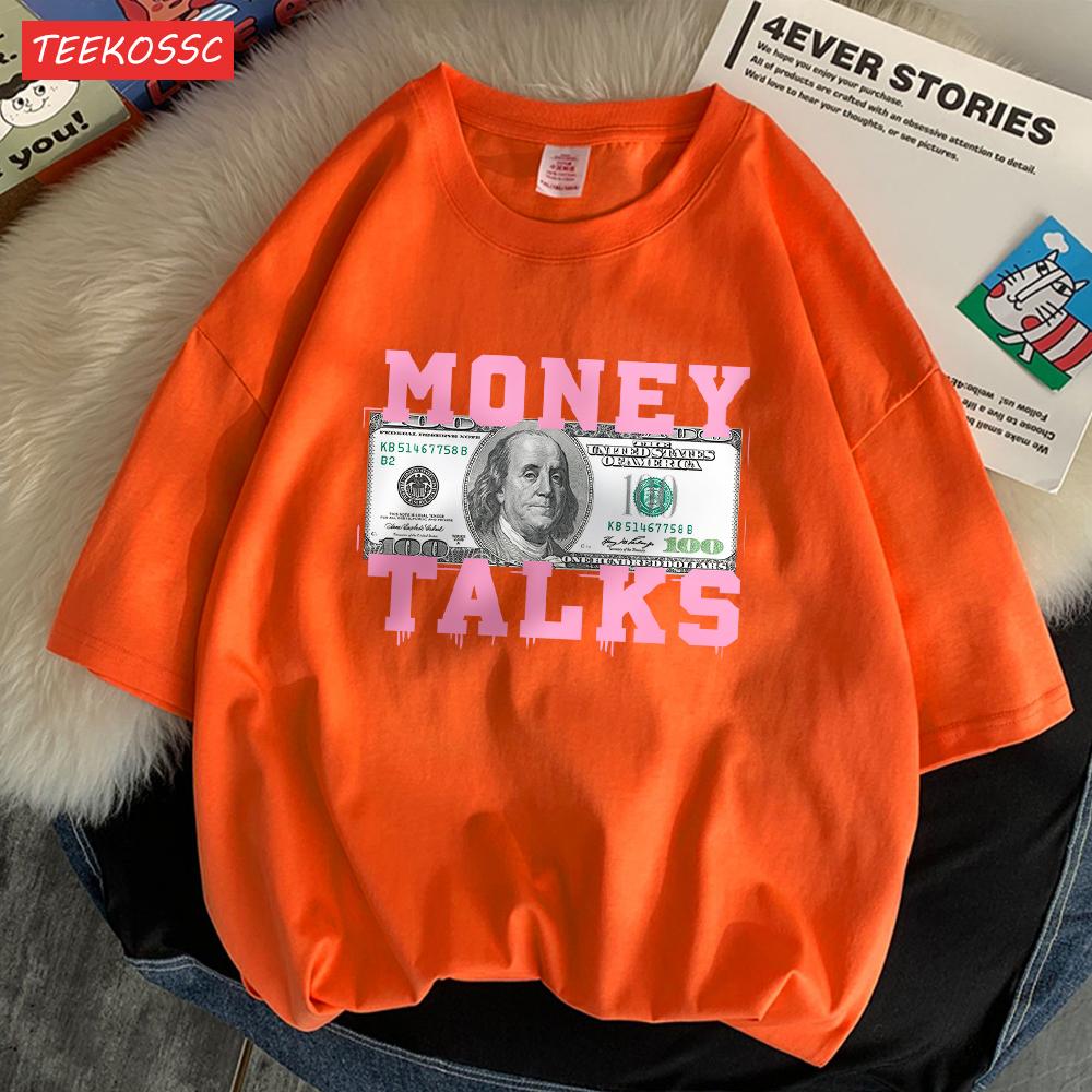 Peníze Mluví Síla Amerického Dolaru Dámská Elegantní Trička S-Xxxl Designová Neformální Trička Senior Street Krátký Rukáv
