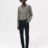 Zara Animal Print Casual Long Sleeve Shirt Men Shirts Brown 6365487-042