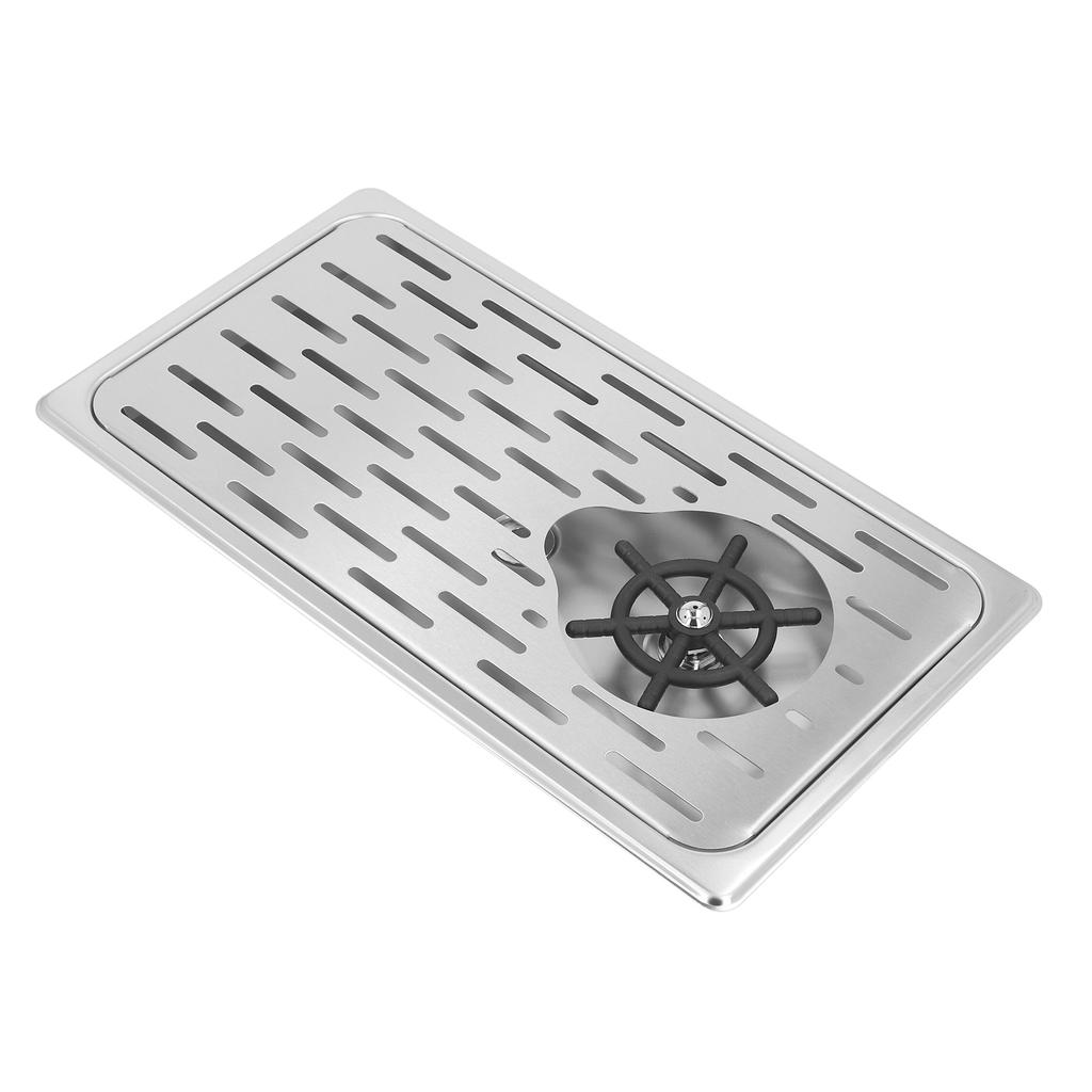 Washer Glass Rinser G1/2 Water Connection Port Silver Pitcher Rinser Countertop Sink for Bar Coffee