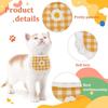 WEBEEDY 4PCS Cute Dog Lace Bandana Puppy Cat Flower Scarfs Washable Daily Handkerchief Semicircle Scarf Bibs Saliva Towel for Small Medium LargeBoy