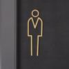 Pcs Toilet Door Sign Toilet Doorplate Brass Restroom Sign Bathroom Signage WC Plaque Toilet Symbol