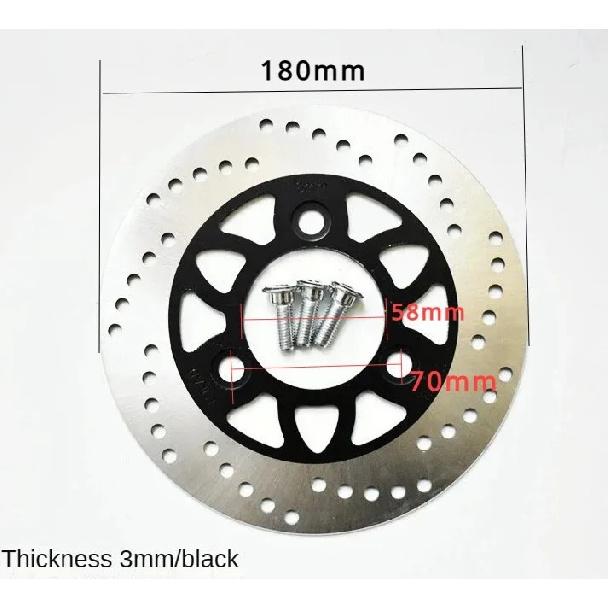 ATV Front/Rear 155mm 160mm 180mm 190mm 200mm 220mm Brake Disc Rotor For 50cc- 250cc ATV go kart UTV Buggy Quad Bike Accessories black 180x58x70