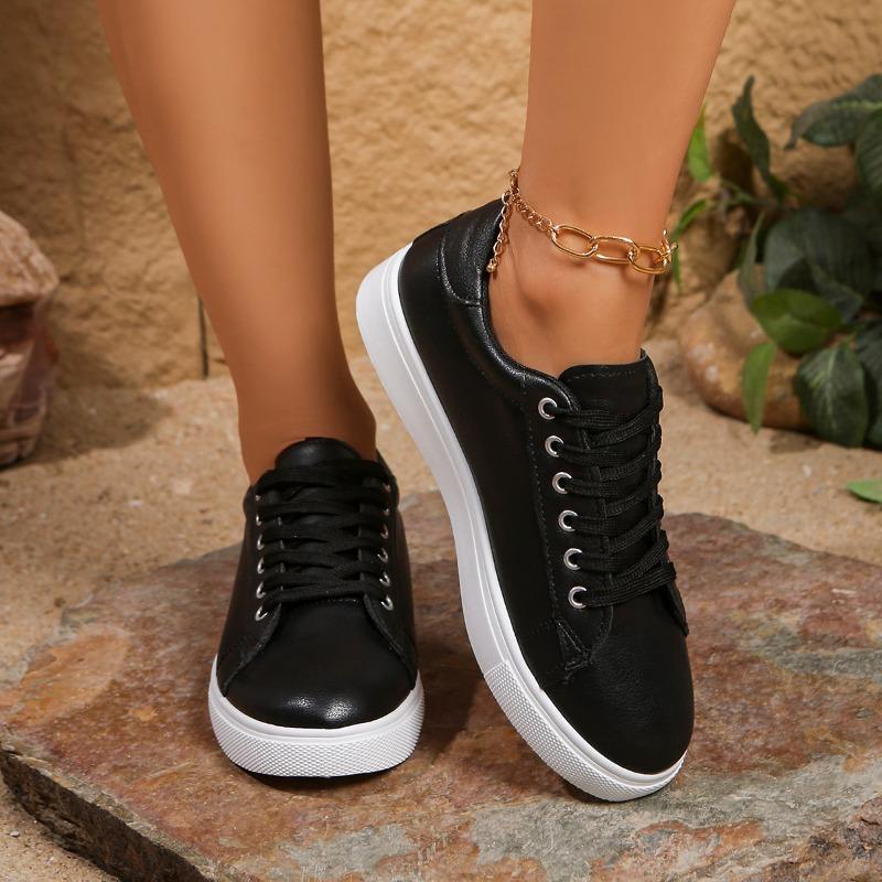Fashion 2025 High Quality Ladies Shoes Lace-up Women's Vulcanize Shoes Fashion Outdoor Slip-Resistant Casual New Versatile Sneakers