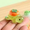 10pcs Set Creative Cartoon Mini Turtle Glow-in-the-dark Resin Figurines Toy Colorful Cute Design Desktop Ornament Home Decor