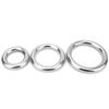 304 Stainless Steel Welded Circular Round Ring M3~M8 O-Shaped Ring Solid Steel Ring Gaskets for Pet Yoga Hanging ID15~60mm