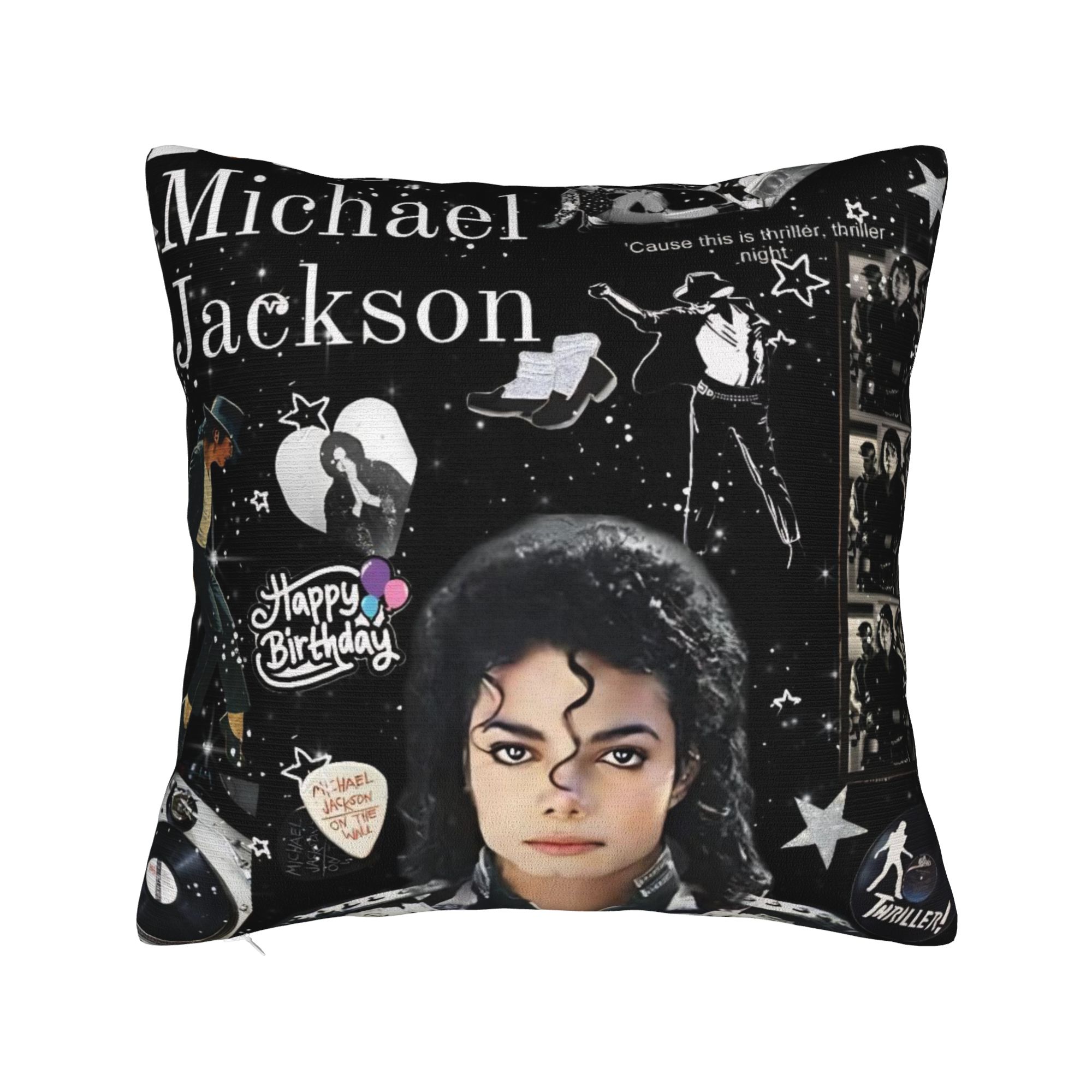 

MJ King Of Pop Michael J-jackson Pillow Case Soft Pillow Cover For Chair Sofa Home Decor Kawaii Pillowcases 12x12Inch